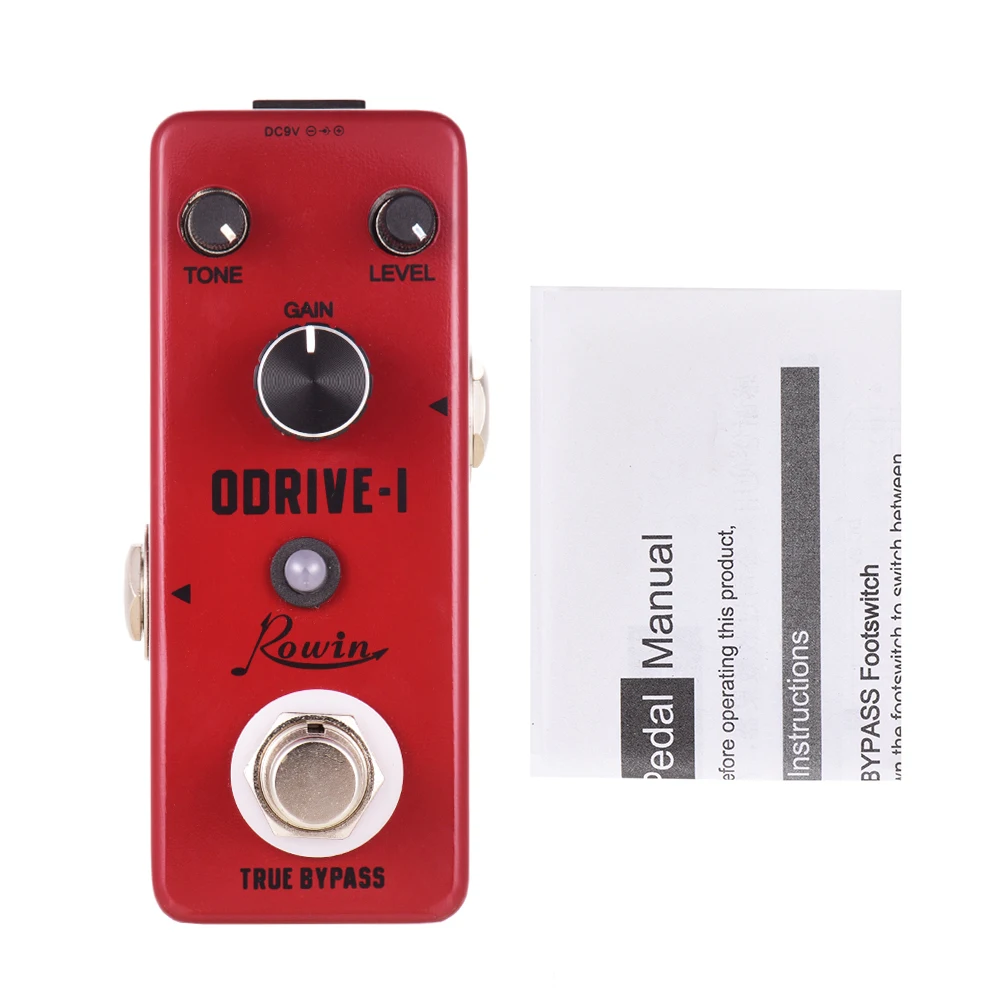 Rowin LEF-302A ODRIVE-I Классический блюз стиль овердрайв для гитары эффект педаль из алюминиевого сплава оболочка истинный обход аксессуары для гитары