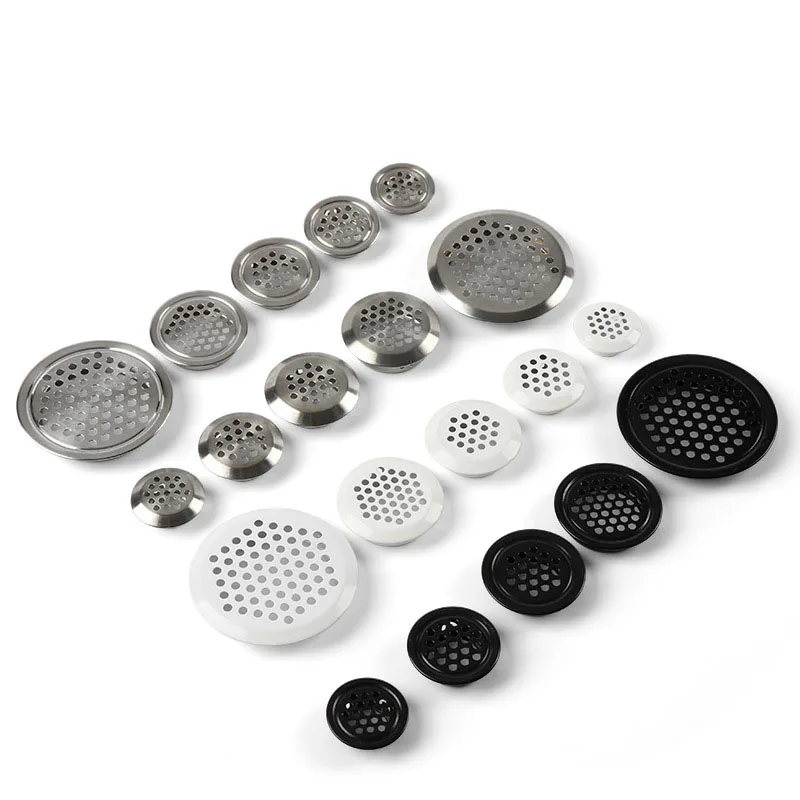 

10PCS Stainless Steel Air Vent Wardrobe cupboard Cabinet Decoration round Respirator Ventilation System Mesh Hole Air Vent