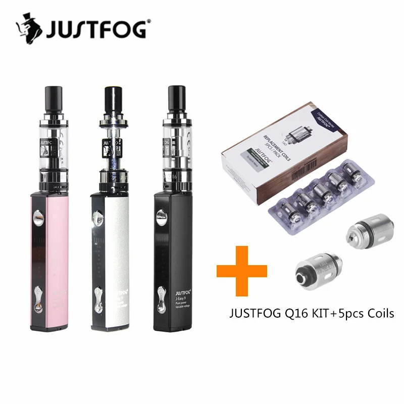 Vape ручка комплект JUSTFOG Q16 Starter Kit 900 мА/ч Батарея Mod с 1.6ohm катушки 2 мл Танк