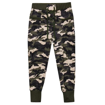 

New Fashion Women Lady Army Printed Camouflage Full Length Trousers Skinny Slim Lace Up Long Pencil Pants