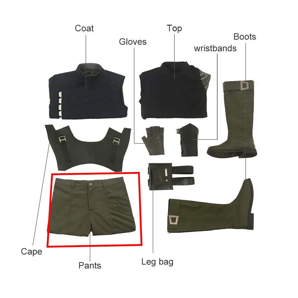 pants Мстители Бесконечность войны зимний солдат Косплей Bucky Barnes костюм Хэллоуин наряды супергероя Косплей ONSEN - Цвет: pants