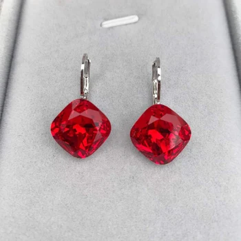 

Square Summer Earrings made with Austrian Crystal For Female Daily Wearing Bijoux Accessories Trendy Women Party Earings Gift