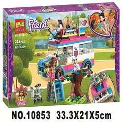 Bela 10853, 249 шт., набор для девочек из серии "Миссия Оливии", набор строительных блоков, кирпичи, игрушки