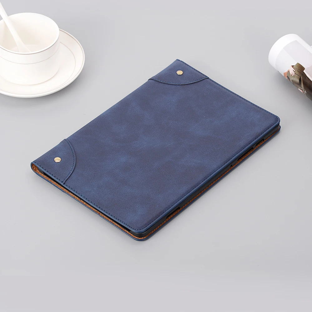 Кожаный чехол в стиле ретро для samsung Galaxy Tab S6 10,5 SM-T860 SM-T865 T860 T865, мягкий умный чехол для samsung Tab S6 10,5 дюймов C - Цвет: Dark Blue