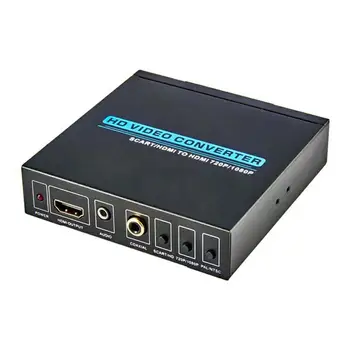 

T-617 HDMI Converter Scart/HDMI to HDMI 720P/1080P Digital HD Video Converter EU/US/UK/AU Power Plug Adapter Audio Converter