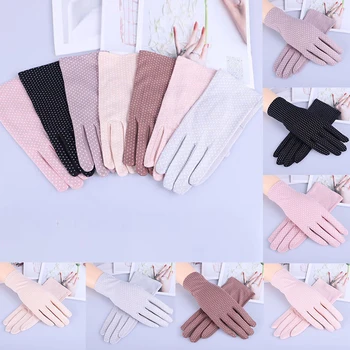 

2020 Women Summer Sunscreen Gloves Ladies Breathble Stretch Touch Screen Anti Uv Slip Resistant Driving Gloves Guantes femme