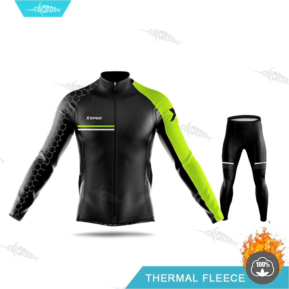 Normal Cycling Set Pro Team велосипедная одежда зимняя флисовая одежда с длинным рукавом Джерси Набор GOBIKING неизвестная термальная флисовая облегающая одежда Ropa De Hombre - Цвет: Normal Cycling Set