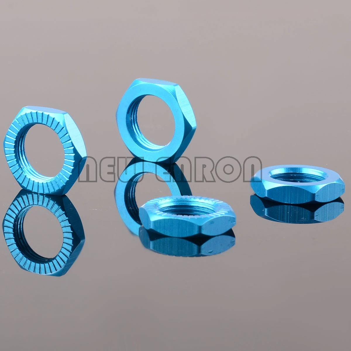 NEW ENRON #7758 1:5 4Pcs Aluminium 17mm Wheel Hex Nuts Mount Splined Serrated Metal For RC CAR 1/5 Traxxas X-MAXX 77086-4 - Image 2
