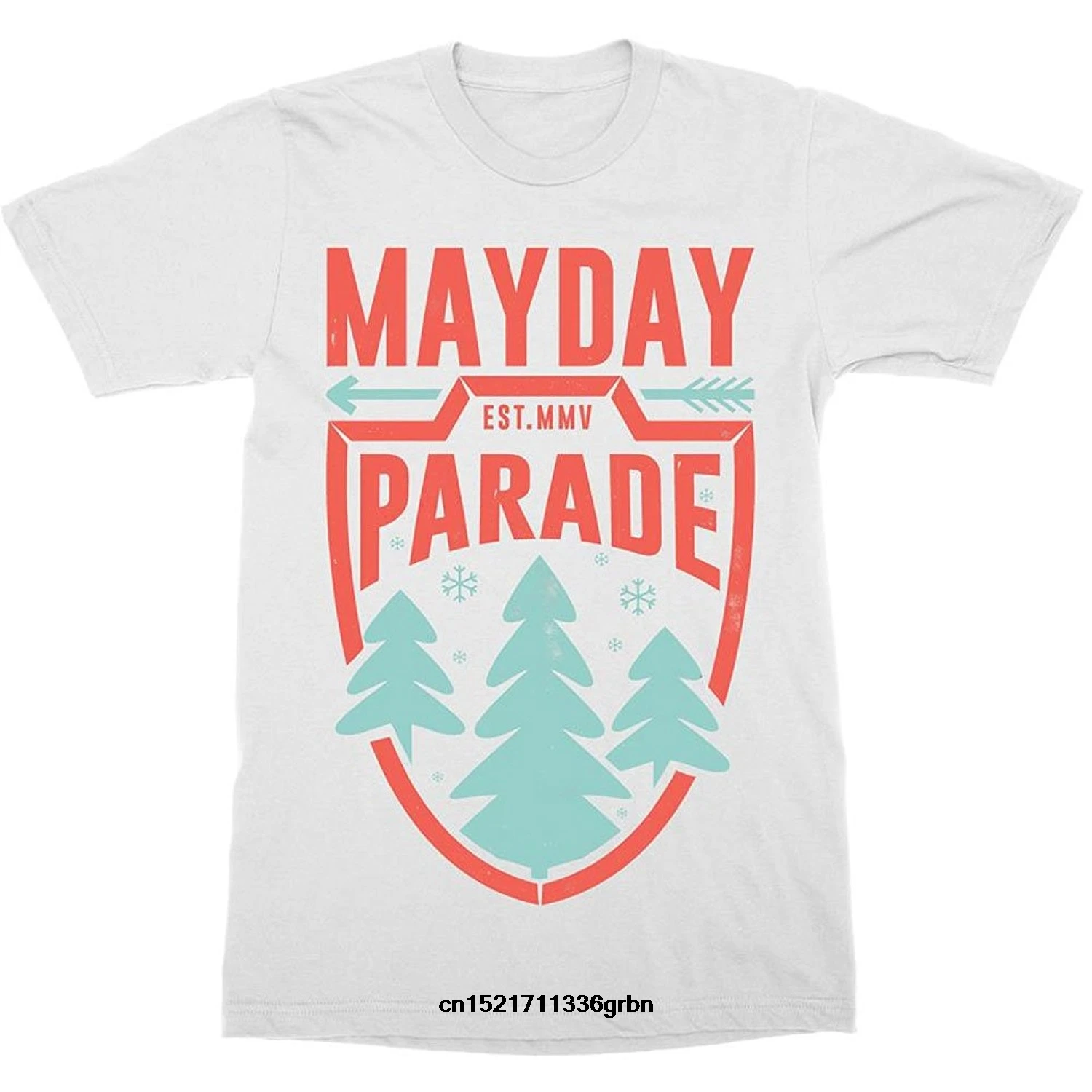 Мужская футболка Mayday Parade Trees с коротким рукавом белая забавная новинка wo men |