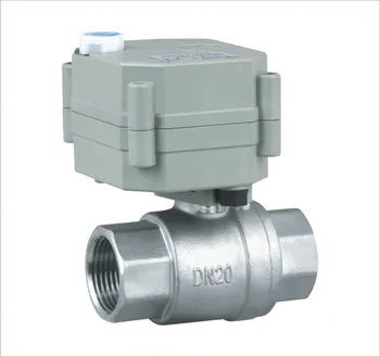 

2 Way 3/4'' DN20 Compact Motorized Ball Valve Electrical Water Control Valve SS304 Full Bore 5V/12V/24V DC Position Feedback