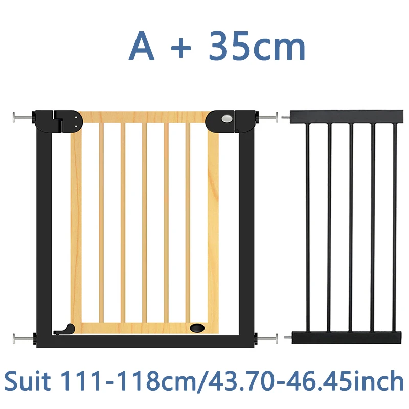 Защитные ворота для детей, забор для домашних животных, защита из цельного дерева, защитная лестница, дверь для детей, собака, кошка, изолирующая барьер, дверь - Цвет: gate and 35CM