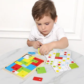 

Creative DIY Logical Thinking Puzzle Interesting Wooden Game Math Toy Early Education to Develop Children Intelligence Toys