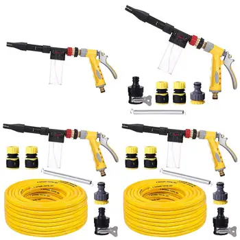 

10m/15m Car Clean Foam Gun Washer Foam Generator Lance Foam Gun Foam Pot Car Wash High Pressure Spray Gun Flexible Water Hose