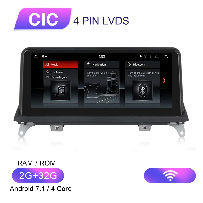 4G Lte Qualcomm 8 core Android 9,0 автомобильный dvd-плеер для BMW X5 E70 X6 E71 2007- с аудио радио gps навигация 4G ram 64G rom - Цвет: 4 core  CIC