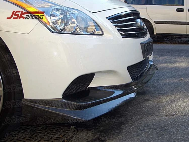 2008 2012 JSK стиль углеродное волокно передняя губа для INFINITI G37 2D(JSKIFG707008)|carbon fiber front