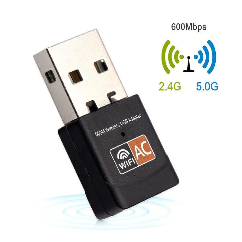 Беспроводной 600 Мбит/с USB wifi адаптер AC600 2,4 ГГц 5 ГГц WiFi антенна PC Mini Windows