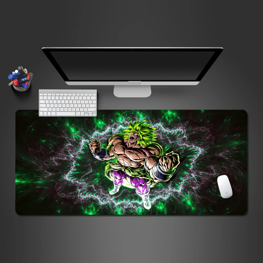 

Japanese Anime Super Dragon Ball Broly Berserk Pad Large Gaming Mouse Pad Lockedge Mouse Mat For Laptop Computer Keyboard Mats