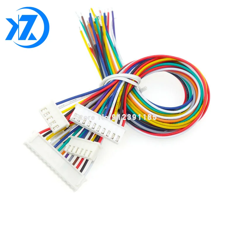10 шт. 26AWG JST XH2.54 XH 2 54 мм 2P 3P 4 P 5P 6P 7P 8P 9P 10-контактный шаг Штекерный Кабельный разъем