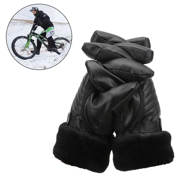 

Bike Cycling Mitten Touch Screen Soft Gloves Leather Winter Mittens Full Finger Warm Gloves Men's Windproof Gloves Anti Slip
