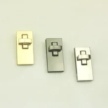 

2Pcs 23x47mm Rectangle Metal Handbag Twist Lock Buckles Switch Bags Clasp Button DIY Leather Hardware Replace Accessories
