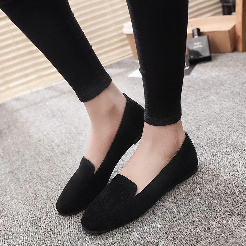 

2018 New Style Korean-style Shoes Shallow Mouth round WOMEN'S Shoes Foot Covering Lazy Loafers Flat Large Size WOMEN'S Shoes Bat