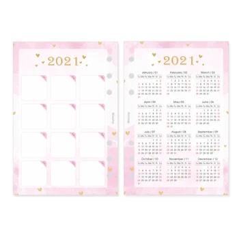 

Fromthenon 2021 Year Calendar Binder Spiral Notebook Index Divider A5A6 Planner Diary Monthly Plan Agenda Organizer Stationery