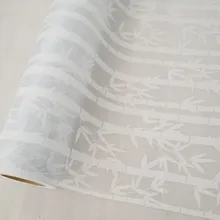 SUNICE белая бамбуковая зернистая стеклянная пленка декоративная пленка для стекол наклейка водонепроницаемая клейкая черная полоса дом