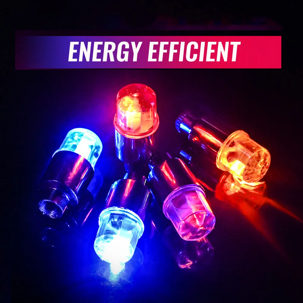 2/4pcs Car Wheel Led Light Motocycle Bike Light Tire Valve Cap