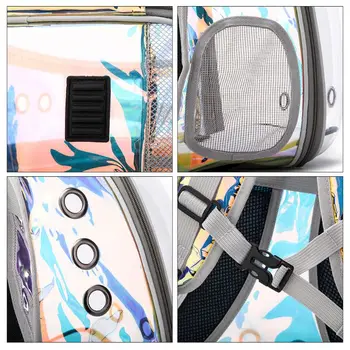 

Pet Carrier Bag Space Backpack Space Capsule Mesh Breathable Cat Small Dog Travel Outdoor H7EA