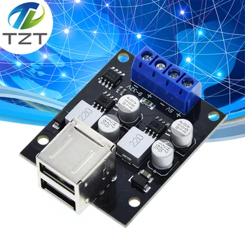 

DC-DC 2 Channel Dual USB 2X3A 9V-32V 12V 24V to 5V Buck Converter Charging Step Down Module Support DCP Fast Quick Charger