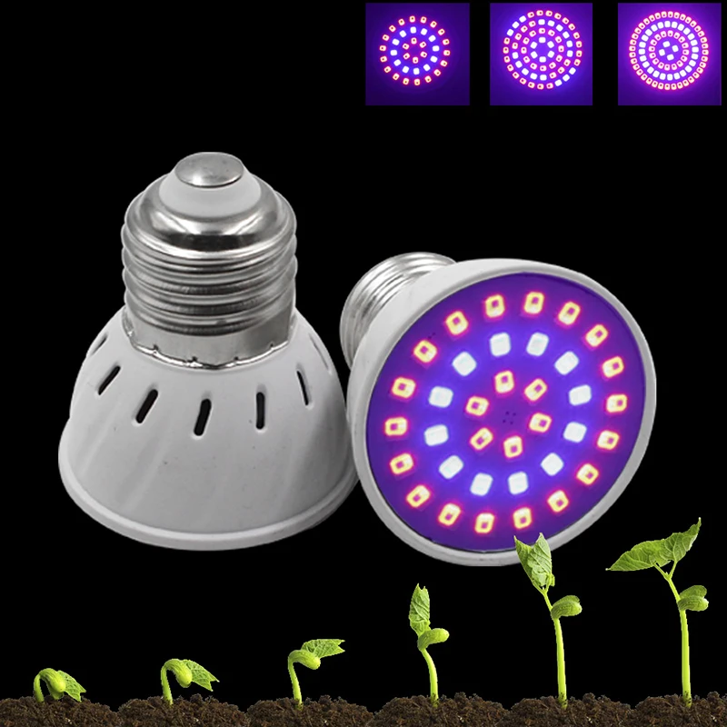 E27 светодиодный светильник лампы полный спектр завод светильник E14 GU10 MR16 УФ ИК Светодиодная лампа для роста растений овощи 3 Вт