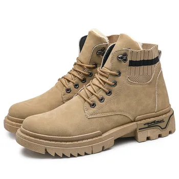 

Cotton-padded Martin boots men's 2020 Winter Trend Warm Retro Work Boots Leisure high-top men's boots