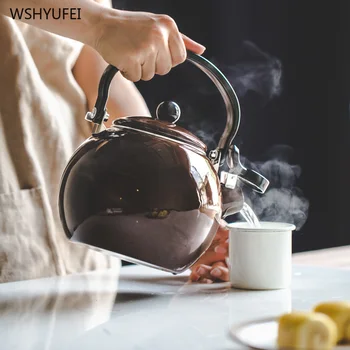 

2.2L high quality printing whistle creative thickening enamel home heating kettle hot water cooker induction cooker universal
