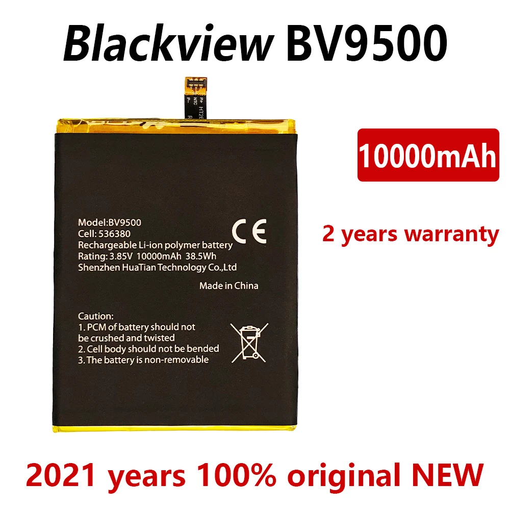 100% Оригинальный 10000 мАч BV 9500 Сменный аккумулятор для BV9500 Pro MT6763T 536380 батареи Bateria |