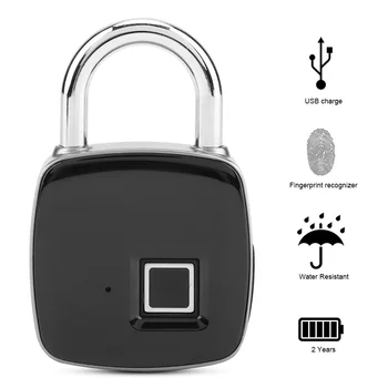 

High Quality Anti-theft Smart Fingerprint Padlock Door Cabinet Luggage Security Keyless Lock