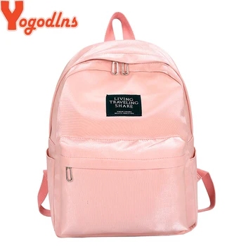 

Yogodlns New Velvet Nylon Backpack for Women Multi Pocket Travel Knapsack Female School Bag for Teenage Girls Book Mochilas