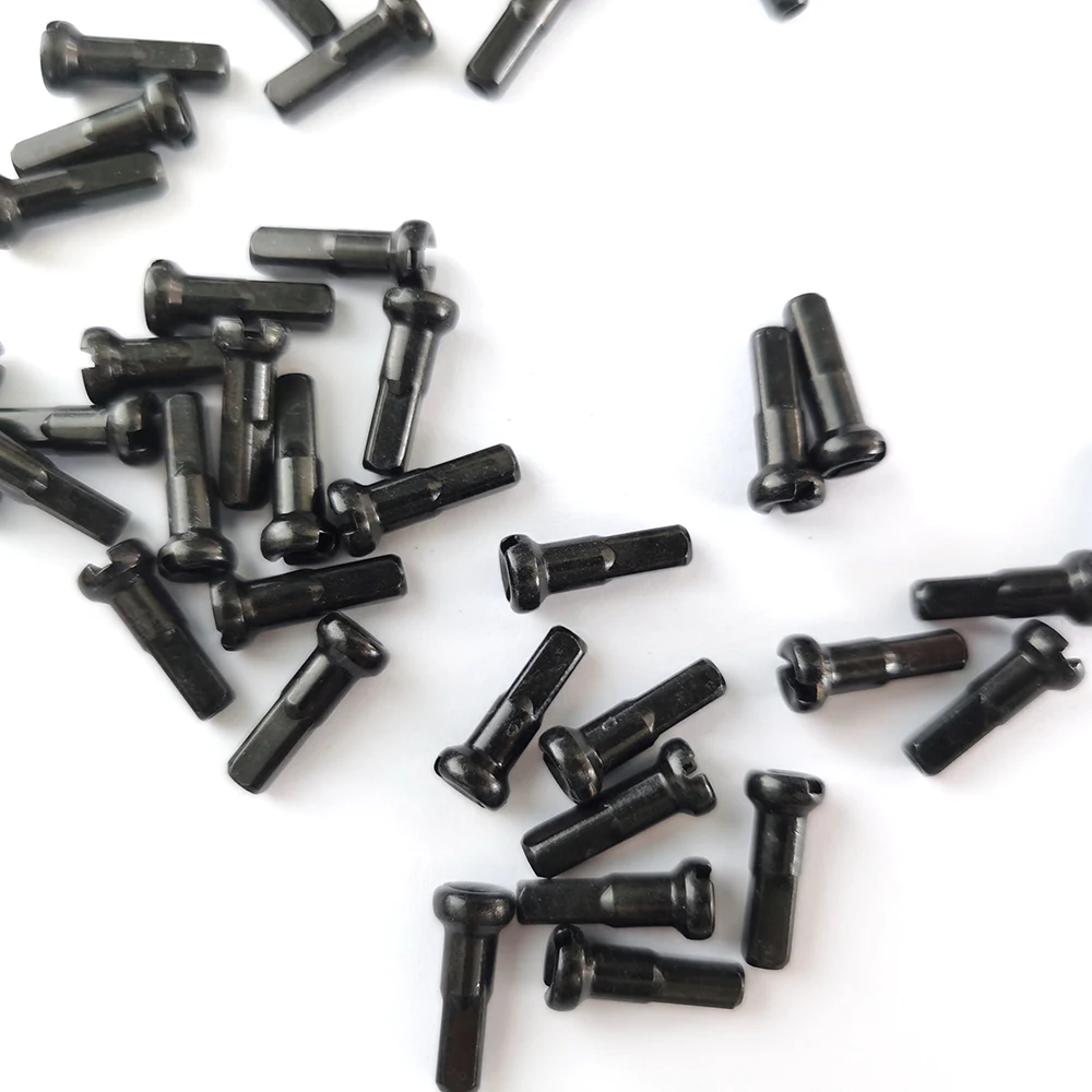 Gauge14 Black Brass Nipples 12mm 14mm 16mm 14G 2.0 Spokes Nipple Strong Road MTB Bike Wheels Parts Round Head Bicycle Accessory