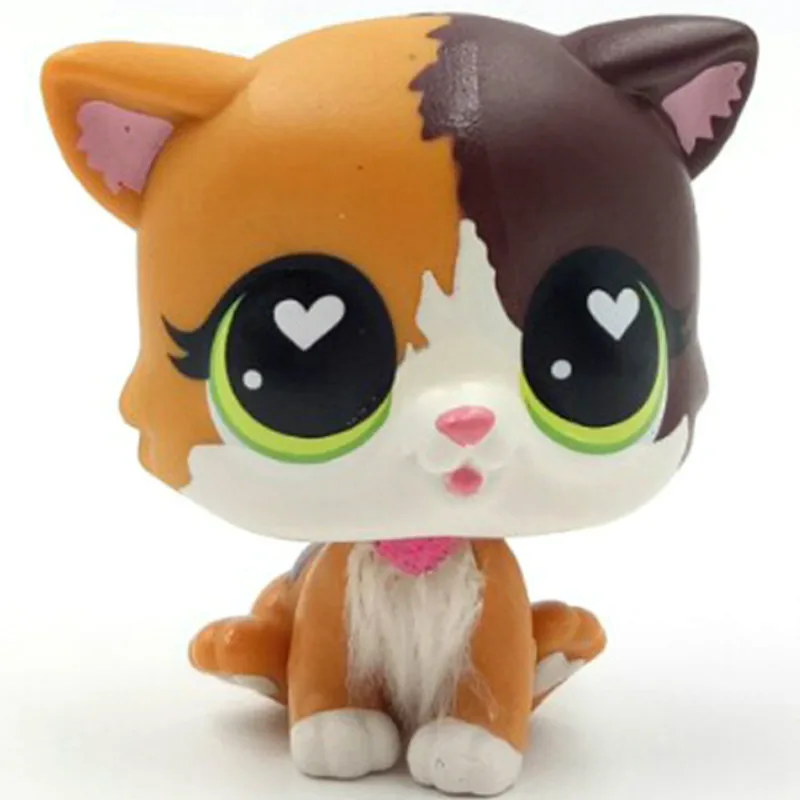 Лпс стоячки кошки Игрушки для кошек lps, редкие подставки, маленькие короткие волосы, котенок, розовый#2291, серый#5, черный#994,, коллекция фигурок для питомцев - Цвет: 339b