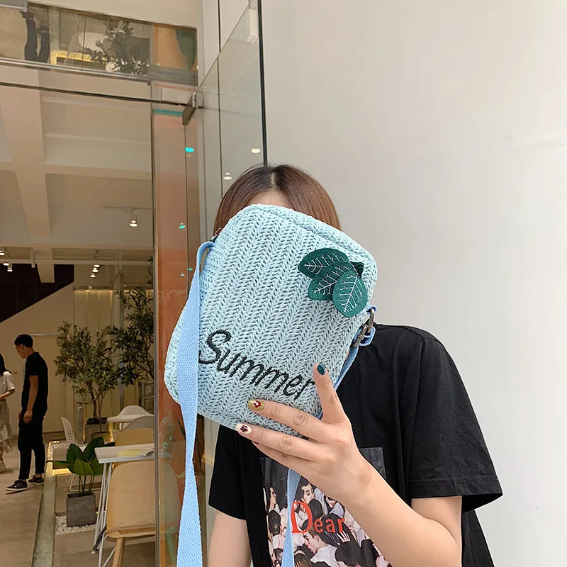 

New Arrival Bag Women's 2019 Summer New Style Straw Bag WOMEN'S Bag Fashion Bag Japanese And South Korean Style Versatile Crossb