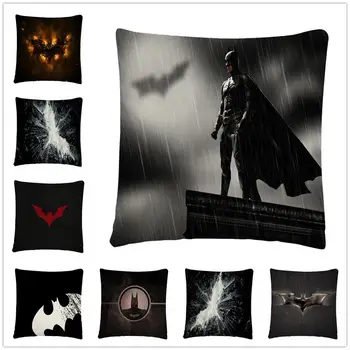 

Superhero Batman logo pattern Soft Short Plush Cushion Cover Pillow Case for Home Sofa Car Decor Pillowcase45X45cm