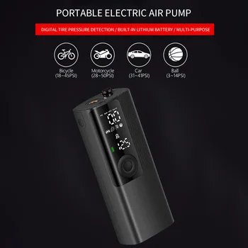 

120psi Electric Inflatable Pump Smart Bicycle Motorcycle Tire Air Inflator Electric Air Pump Universal Home Car Inflatable Pump