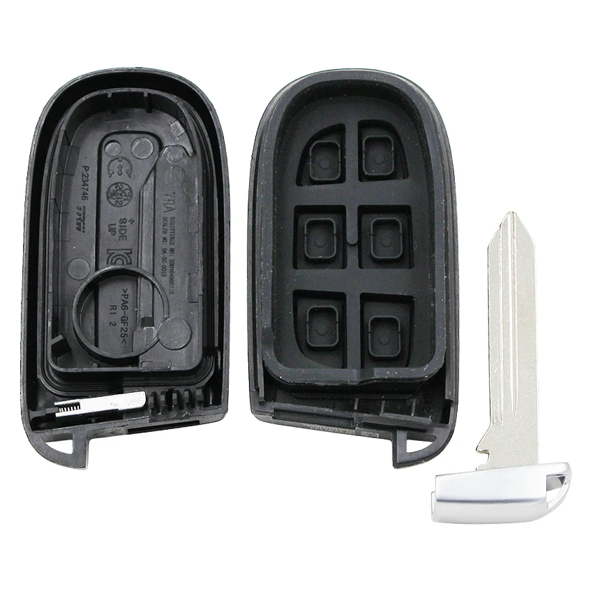 4 кнопки Smart Remote Car Key Shell чехол Корпус для Jeep Cherokee 2014 2018 RAM 1500 2500 3500 2013 2017 FCC ID: GQ4