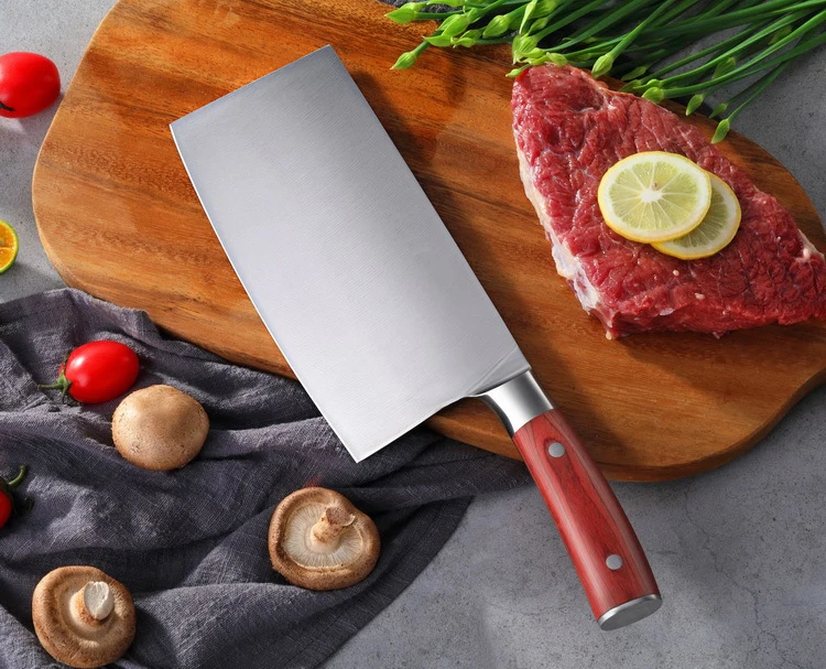 Кухонный нож китайские ножи из нержавеющей стали 7 дюймов кухонный мясной нож шеф-повара овощерезка инструмент для ножей аксессуары