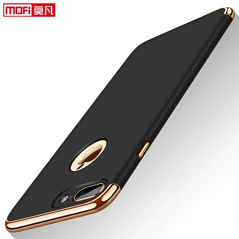 Чехол для iPhone 7 8 Plus, роскошный Ультратонкий жесткий защитный чехол Mofi 3 в 1, черный чехол для задней панели Чехол для iPhone 7 8 Plus