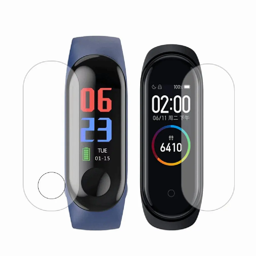 Защитная пленка для экрана Xiaomi Mi Band 3/4 маслостойкая/водостойкая