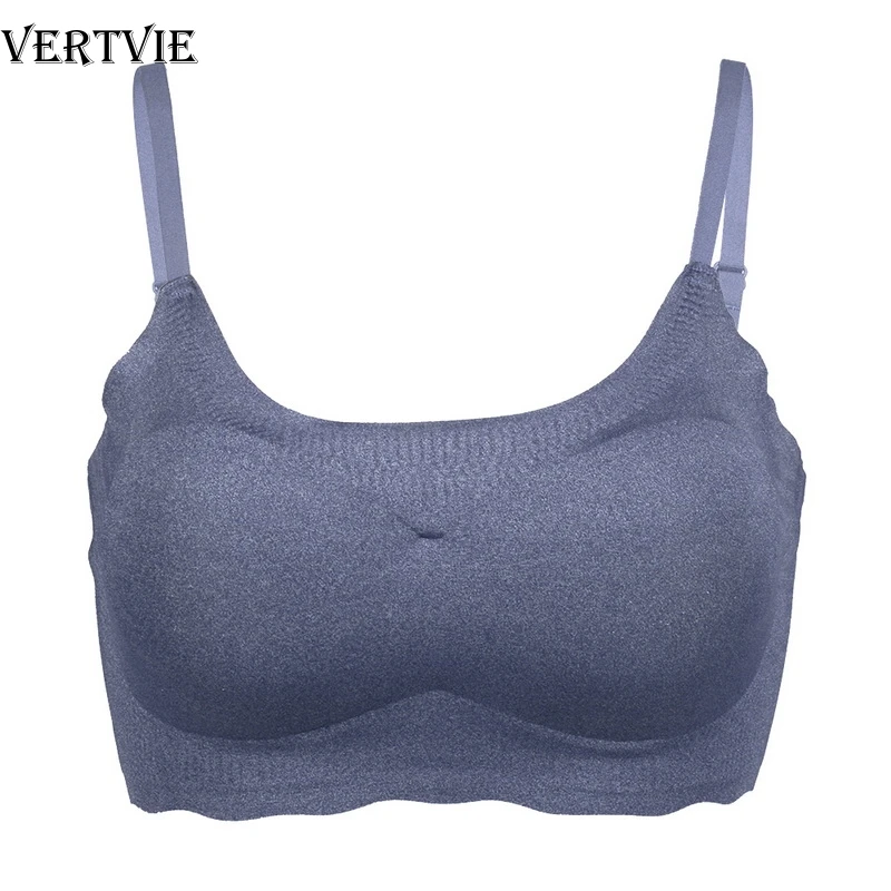

VERTVIE Sexy Women Fitness Yoga Sports Bra For Running Gym Padded Wire Shake proof Underwear Seamless Backless Sleeping Top Bras