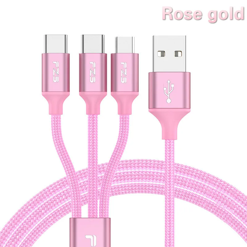 

Micro USB Cable Type-C 8 pin 3 in 1 For iPhone 7 8 6 6S Plus X XS MAX XR Android For Galaxy S10 S9 Xiaomi Cable Charger Cables