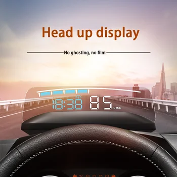 

Wide Screen HUD Display OBD2 Gauges Head Up Display Mirror HUD Without Ghosting GPS Speedometer Automatic Switch Car HUD