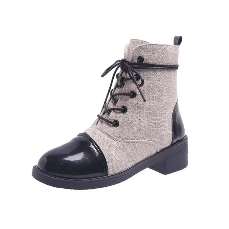 

Brand Autumn And Winter Women Ankle Boots 2020 New Fashion Women Martin Boots Ladies Short Boots Casual Lace Up Women Warm Shoes