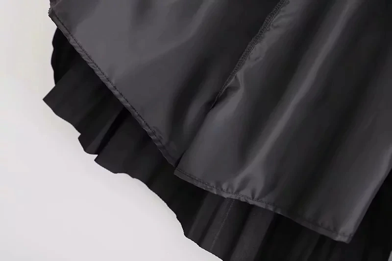 Fashion black PU fur leather skirts womens Summer elastic high waist skirt 2019 sexy chic Pleated skirt femme Streetwear